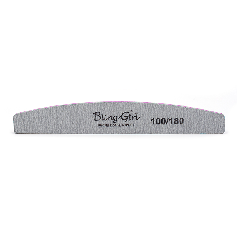 Bling Girl Grey Half Moon Double Sided Nail File [3997]