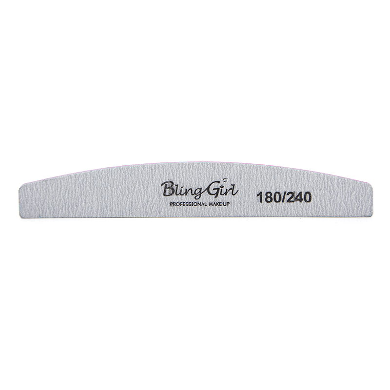 Bling Girl Grey Half Moon Double Sided Nail File [3997]