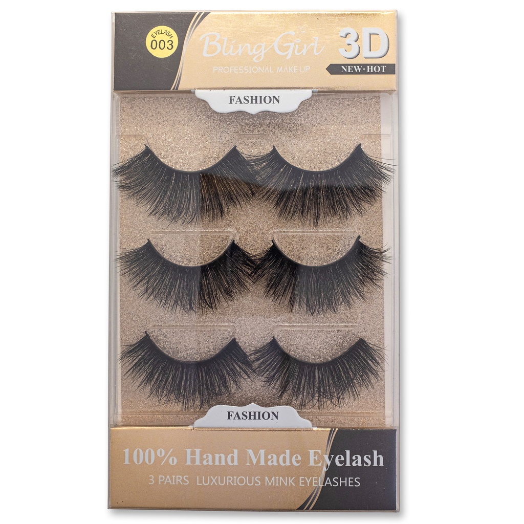 Bling Girl Eyelash 3 Pairs [2577]