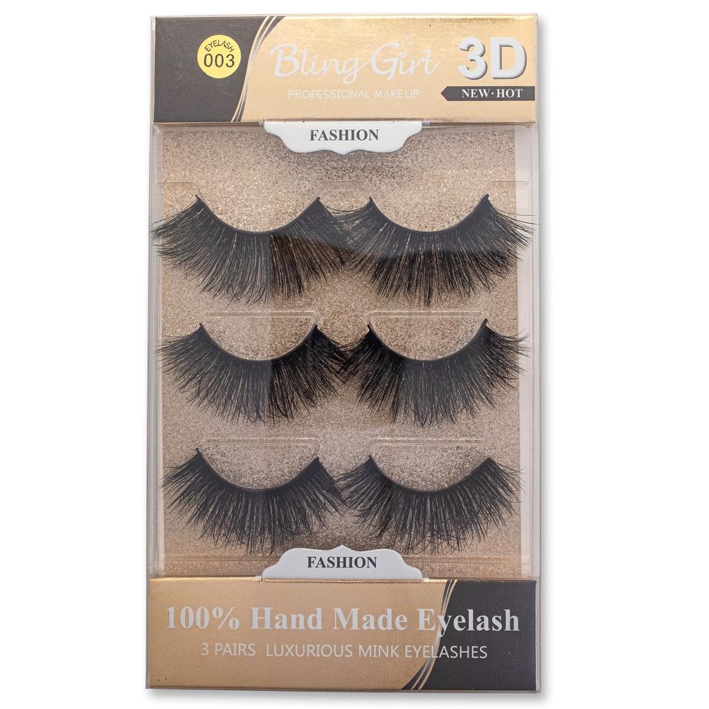 Bling Girl Eyelash 3 Pairs [2577]