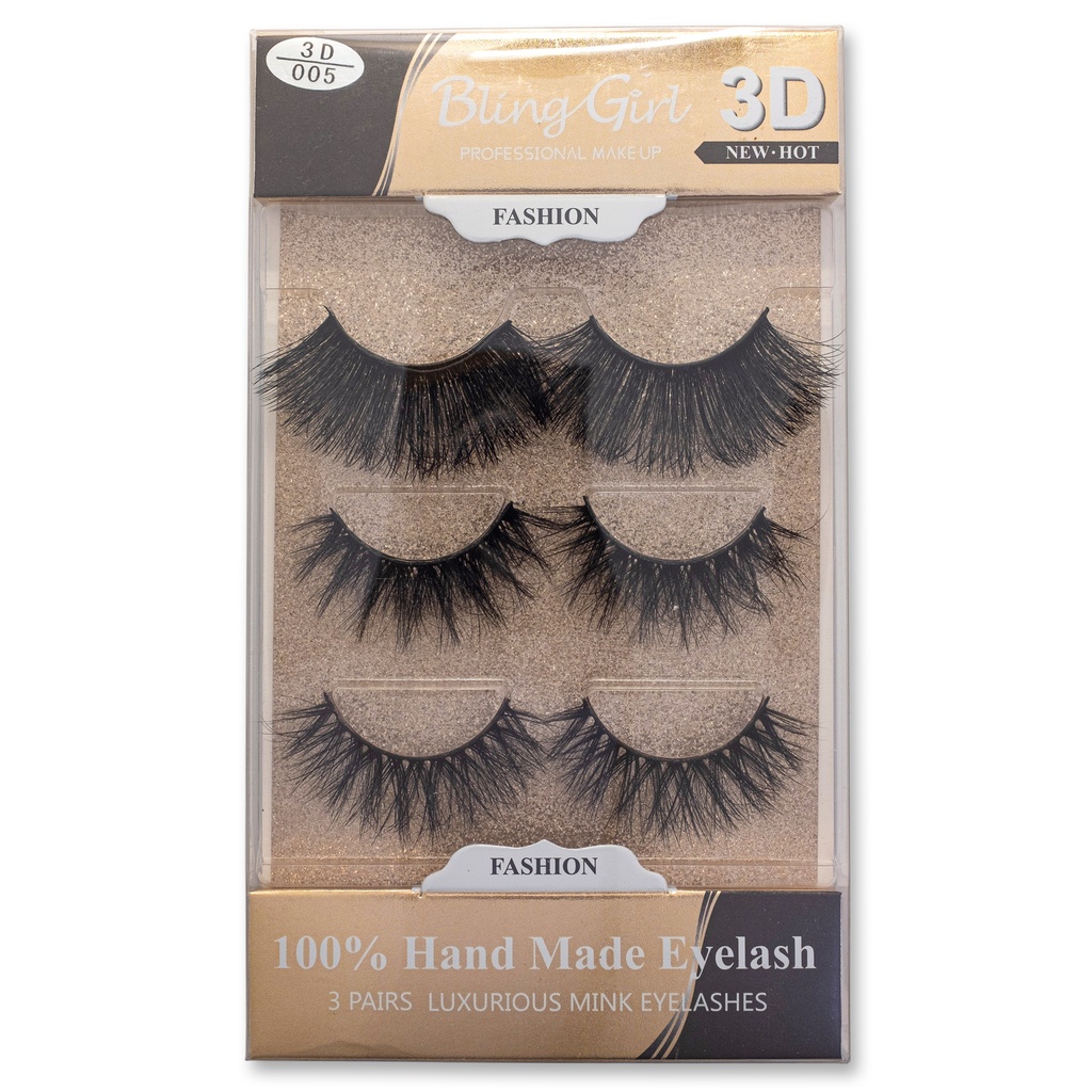 Bling Girl Eyelash 3 Pairs [2577]