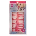 Bling Girl BG-75 Stiletto French Tip Press On Soft Tips 100 pcs [4116]