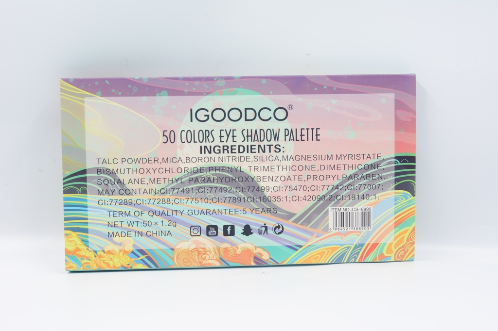 IGOODCO 50 Shade Pressed Pigment Palette [3603]