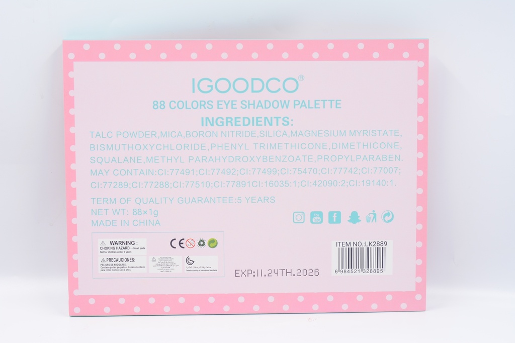 IGOODCO 88 Colour Eyeshadow Palette [3665]