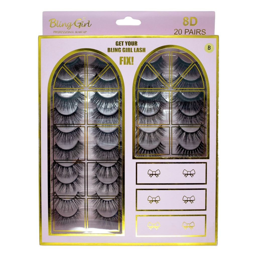 Bling Girl 8D 20 Pairs Fluffy Lashes [3748]