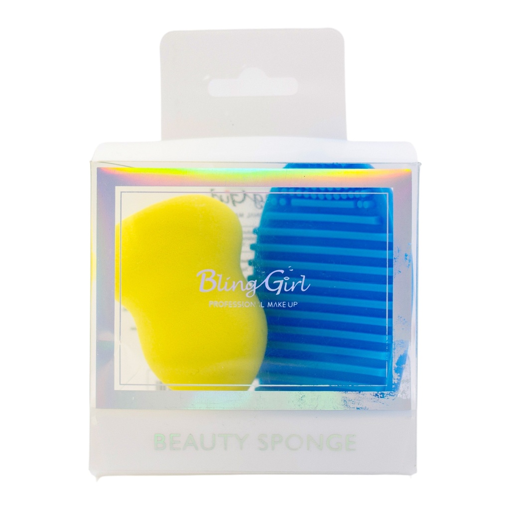 Bling Girl Beauty Sponge With Sponge Cleaner [5209]