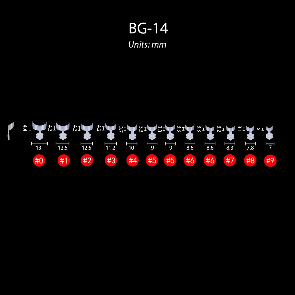 Bling Girl BG-14 French Tip Press On Soft Tips 100 pcs [7683]