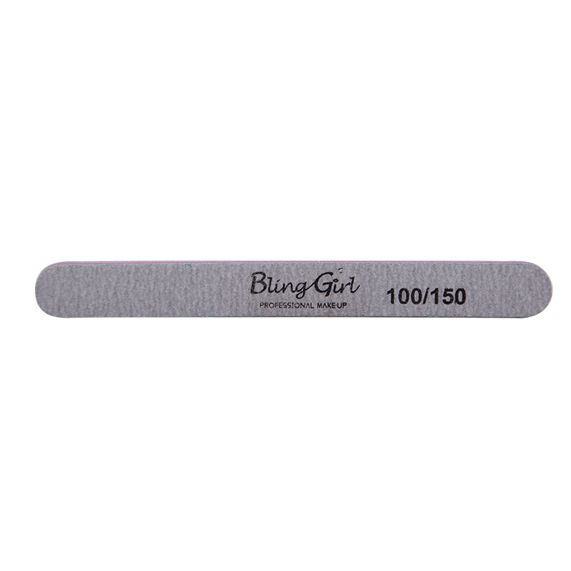 Bling Girl Double Sided Straight Grey Nail File [7993]