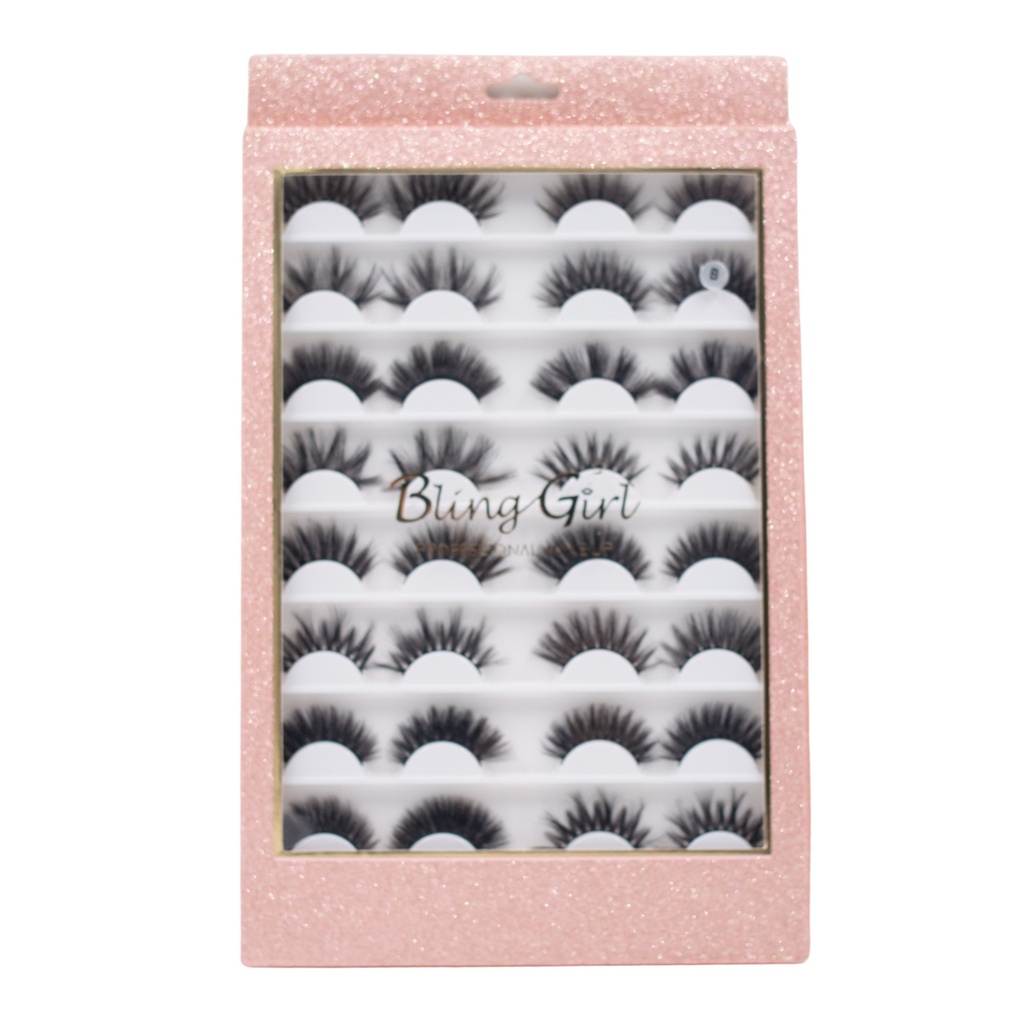 Bling Girl 3D To 8D Eyelash Combo 16 Pairs [8899]