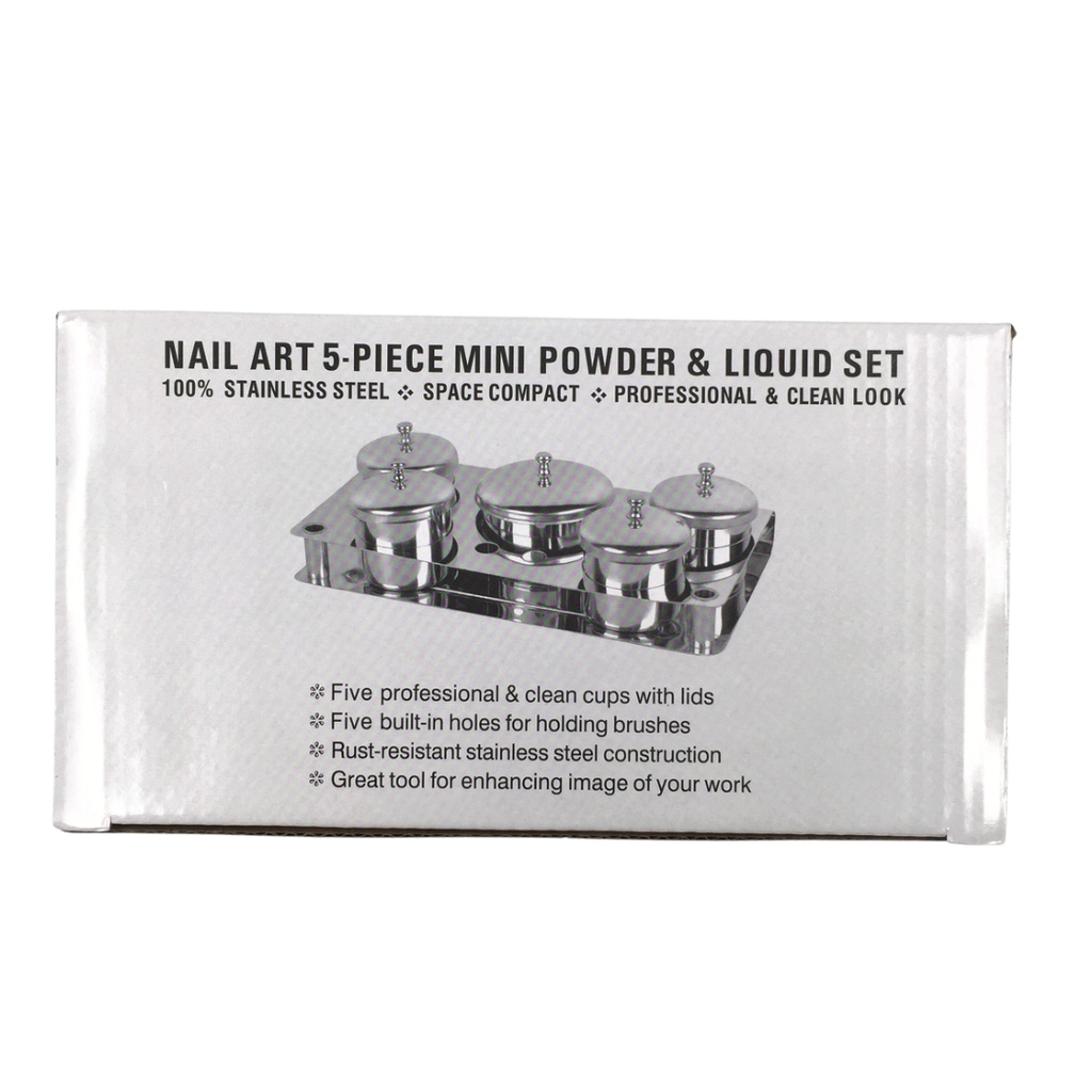 Nail Art 5Pc Mini Powder &amp; Liquid Set [ S23FP106 ]