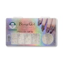 Bling Girl BG-34 Square Toe Nail Full Cover Press On Soft Tips 500 pcs [5759]