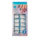 Bling Girl BG-157 Square French Tip Press On Soft Tips 100 pcs [1777]