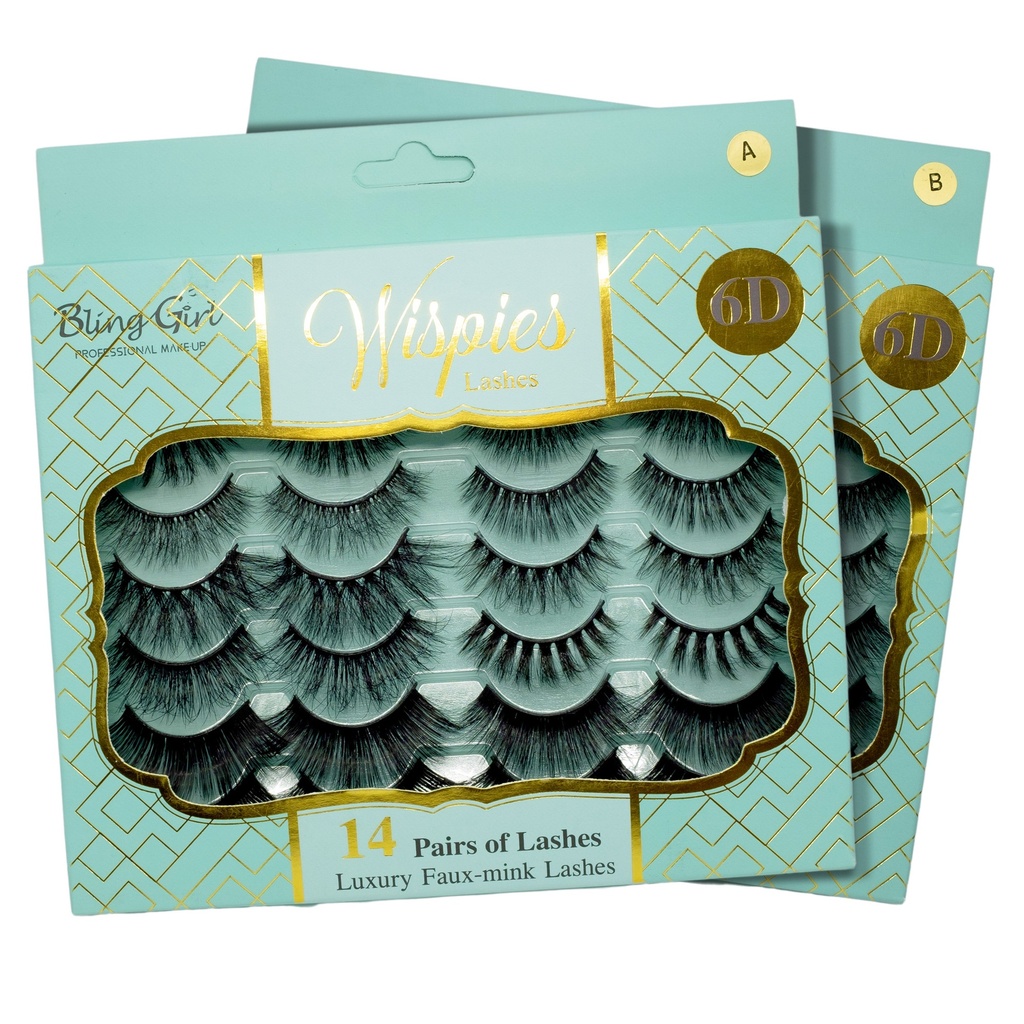 Bling Girl Wispies Lashes 6D 14 Pairs [3707]