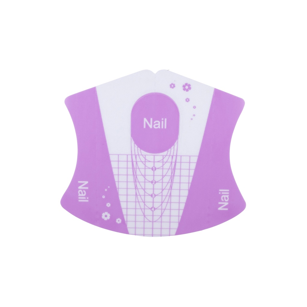 Bling Girl Purple Transparent Nail Form Sticker [6069]