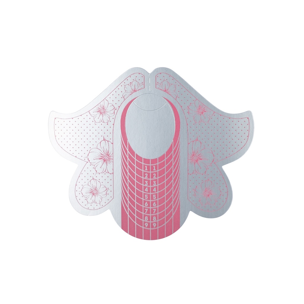 Bling Girl Silver and Pink Nail Form Sticker [9930]