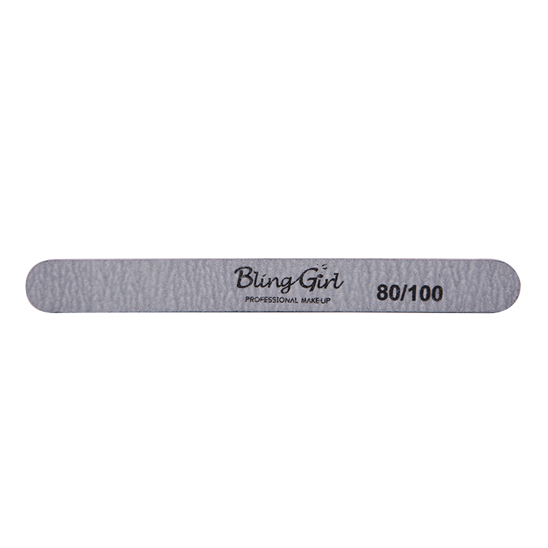 Bling Girl Double Sided Straight Grey Nail File [7993]