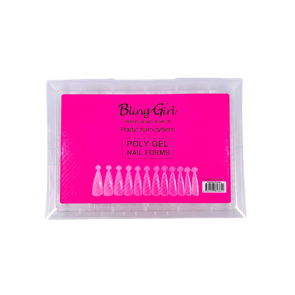Bling Girl Poly Gel Stiletto Dual Nail Forms [S09P15]