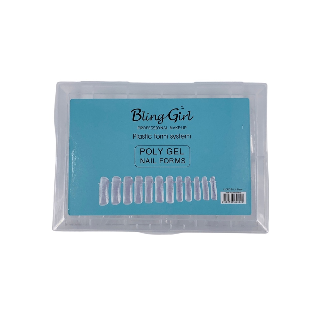 Bling Girl Poly Gel Square Dual Nail Forms [S09P18]