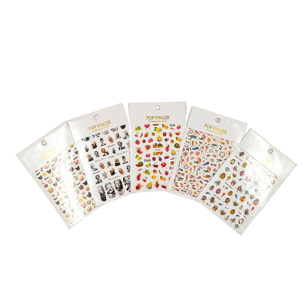 Pop Finger 3D Design Nail Art Sticker [ S11P13]