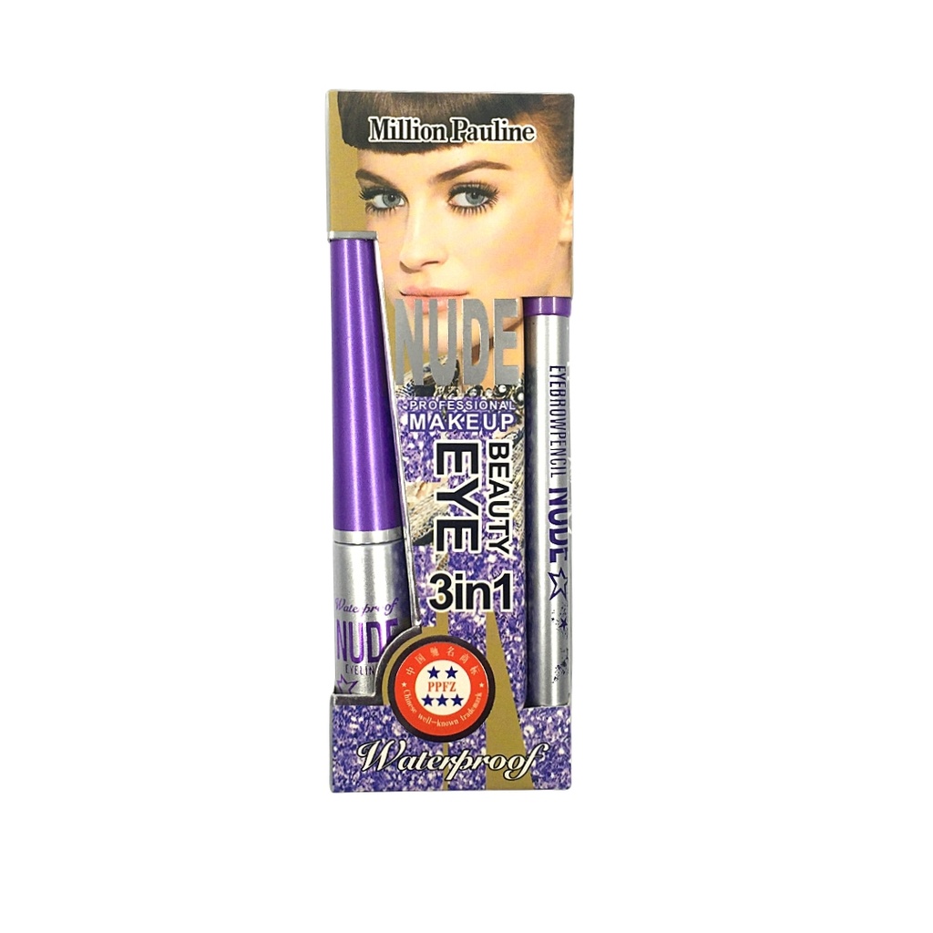 3 In 1 Million Pauline Beauty Eye Waterproof Eyeliner [ S23FP15 ]