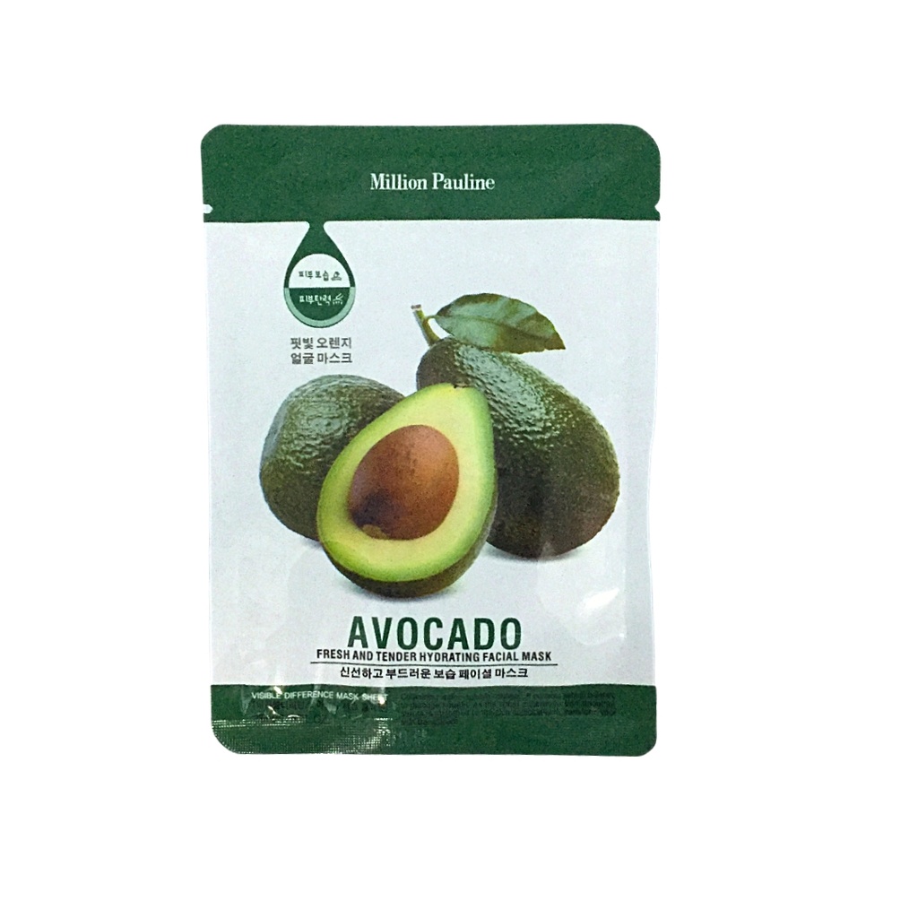 Million Pauline Avocado Fresh and Tender Hydrating Facial Mask [ S23JP58 ]