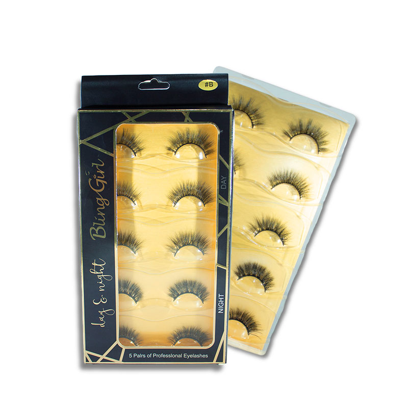 Bling Girl Day To night 5 Pairs of Professional Eyelashes [ S2310P93 ]