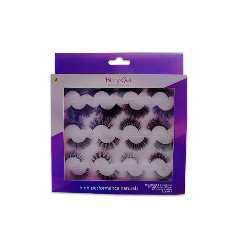 Blinggirl Professional Make up high-performance naturals  6D Luxury Lashes 12 Pairs [ S2311P12 ]