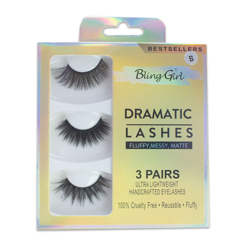 Blinggirl DRAMATIC LASHES 3 PAIRS [ S2311P26 ]