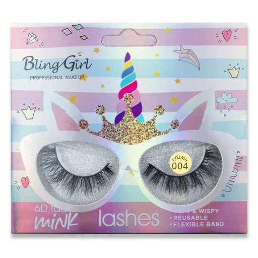 [6612109781236] Bling Girl 6D Faux Mink Lashes [4252]