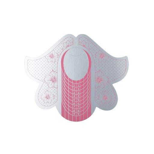 [6372106274284] Bling Girl Silver and Pink Nail Form Sticker [9930]