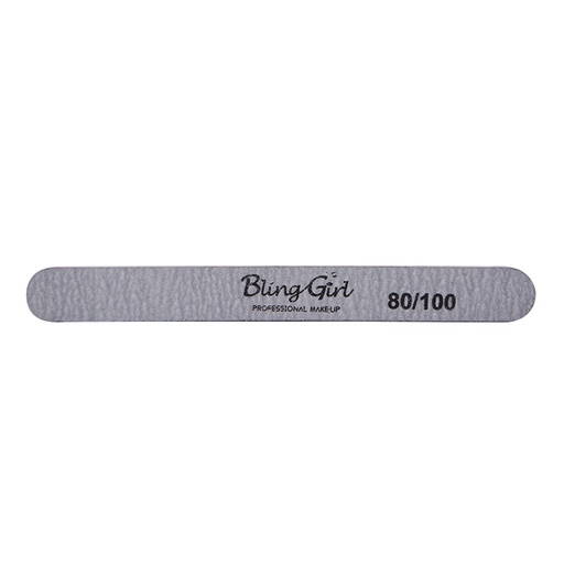 [600031] Bling Girl Double Sided Straight Grey Nail File [7993]