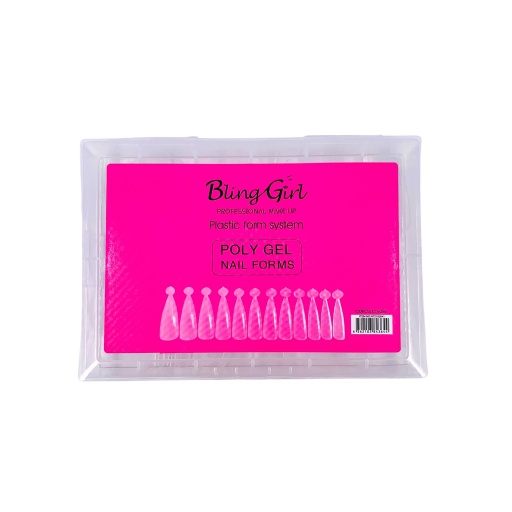 [6362103843637] Bling Girl Poly Gel Stiletto Dual Nail Forms [S09P15]