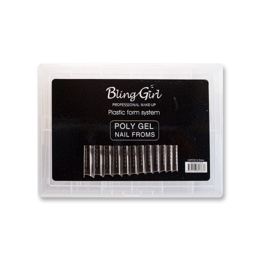 [6362103843620] Bling Girl Poly Gel C-Shape Dual Nail Forms [S09P17]