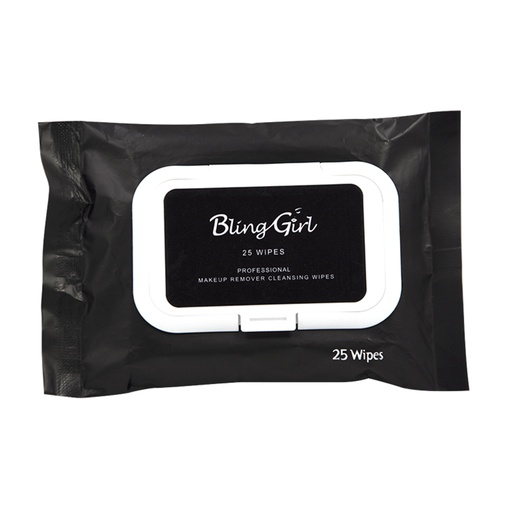 [6933578993013] Bling Girl Make-Up Remover Cleansing Wipes [8176]