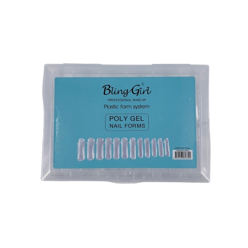 [6362107843626] Bling Girl Poly Gel Square Dual Nail Forms [S09P18]