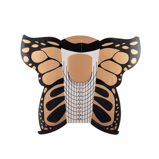 [6372106273676] Bling Girl Butterfly Square Nail Form Sticker [6573]