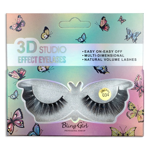 [6612109781250] Bling Girl 3D Studio Effect Eyelash [8725]