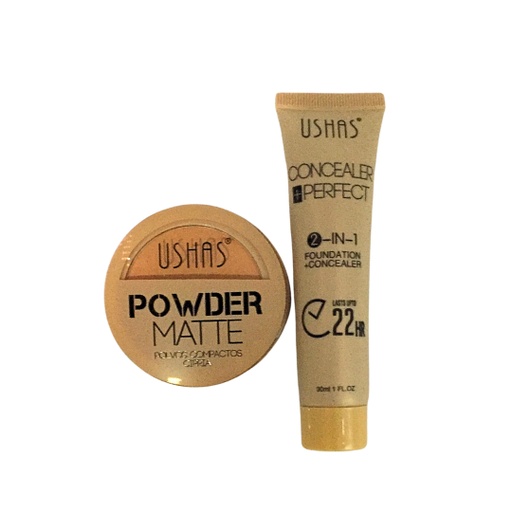 [6924372650509] Ushas Foundation and Matte Powder Set [ S23JP96 ]