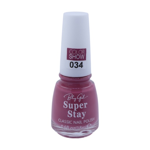 [6342112071856] Bling Girl SUPER STAY CLASSIC NAIL POLISH18ml  034#[S2401P03]