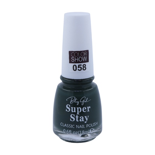 [6342112071856] Bling Girl SUPER STAY CLASSIC NAIL POLISH18ml  058#[S2401P03]