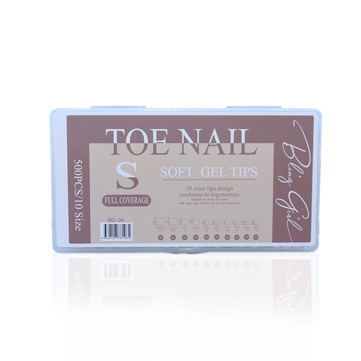 [6362107781065] BLING GIRL Toe Nail Soft Gel Tips Small BG-34 Full cover [S2402P36]